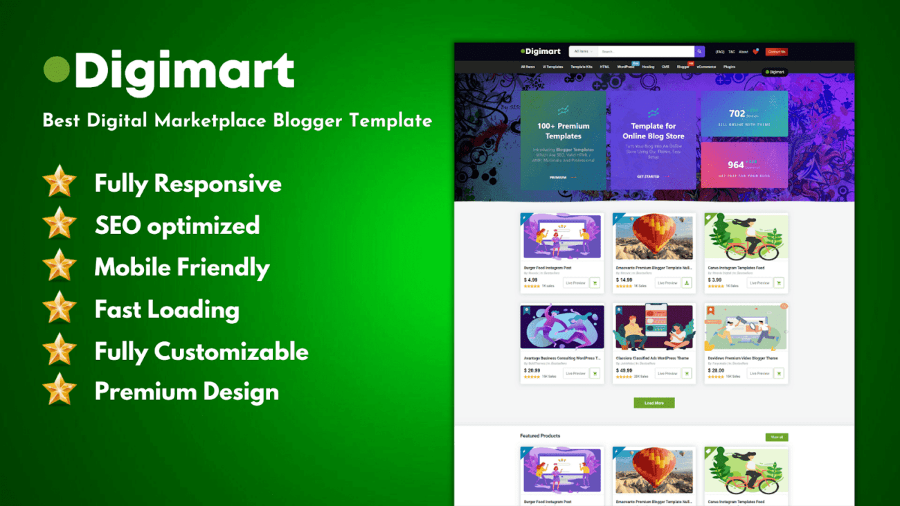 Digimart | Digital Marketplace Blogger Template v1.0.1 – Web Account ...