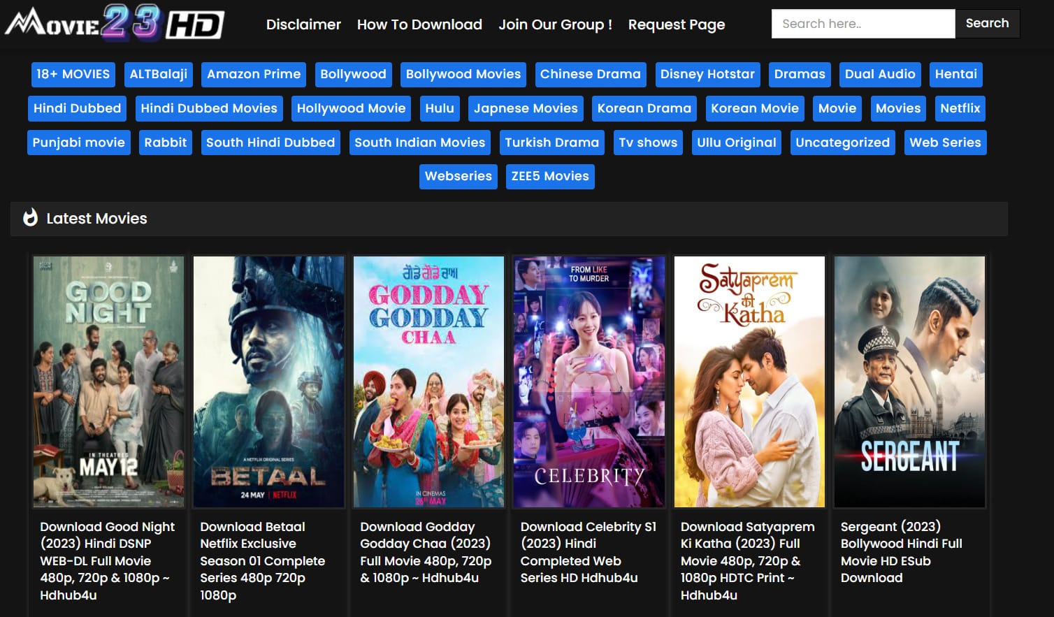 Movie23Hd Premium Movies & TV Shows WordPress Theme