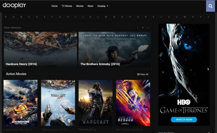 Dooplay Premium Movies Blogger Template