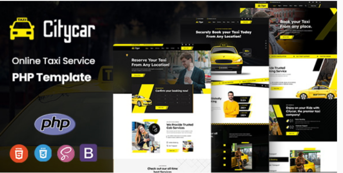 Online Taxi Service PHP Template