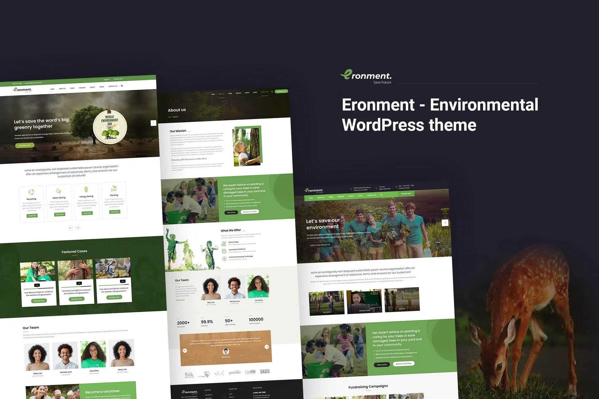 Eronment - Environmental WordPress theme