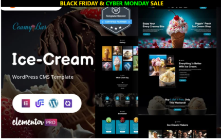 Creamy Bar-Ice cream Wordpress Elementor Theme