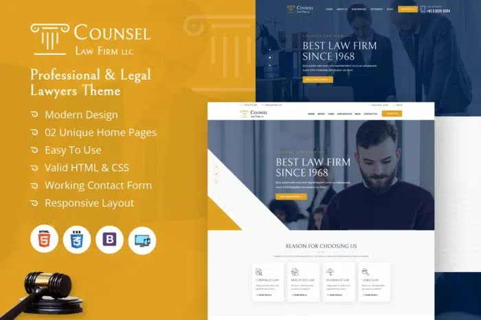 Advisom | Law Firm WordPress Theme