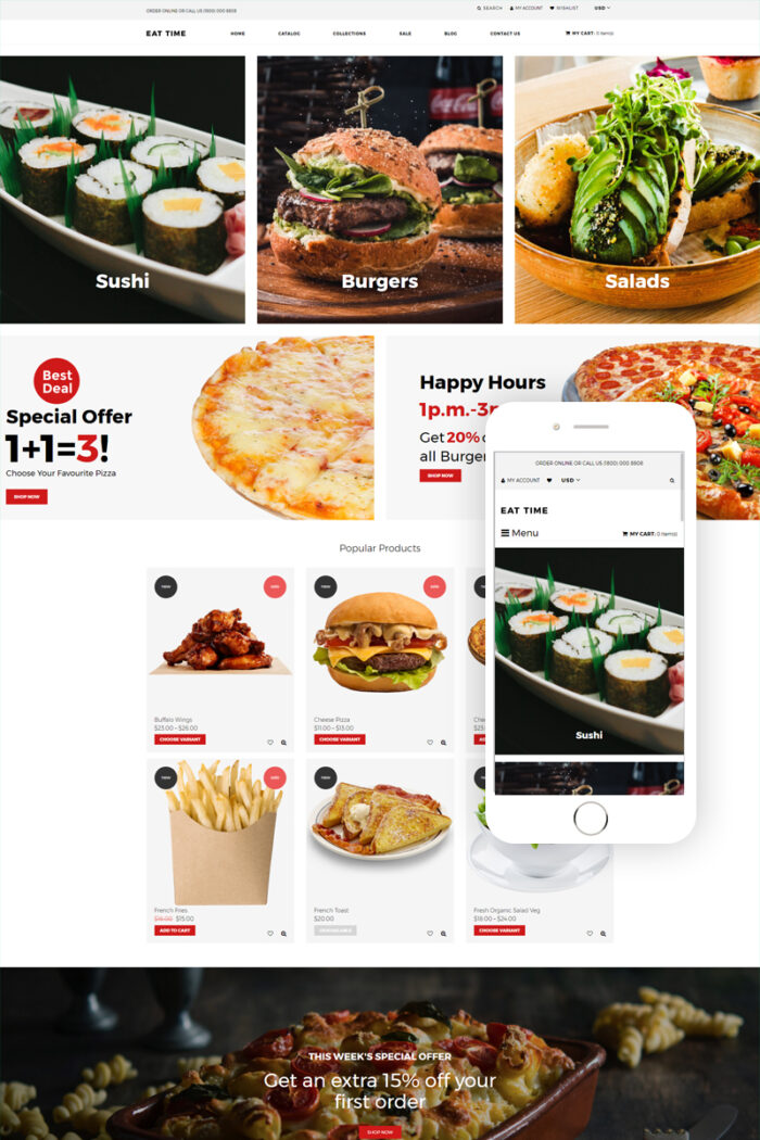 Build a professional food store with Eat Time – Food Store Clean Shopify Theme. Explore Eat Time and grow your business today!