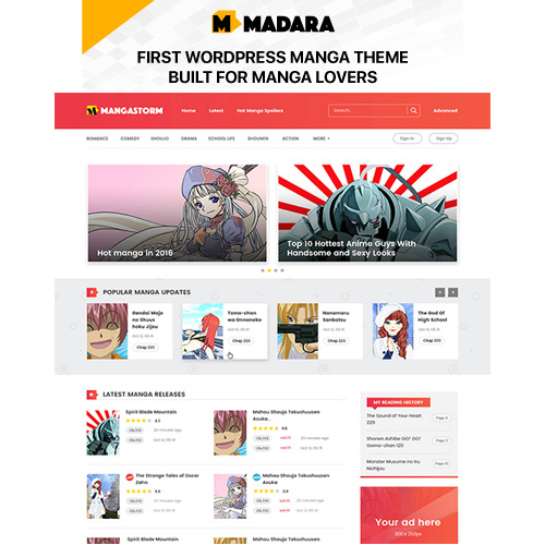 Madara – WordPress Theme for Manga