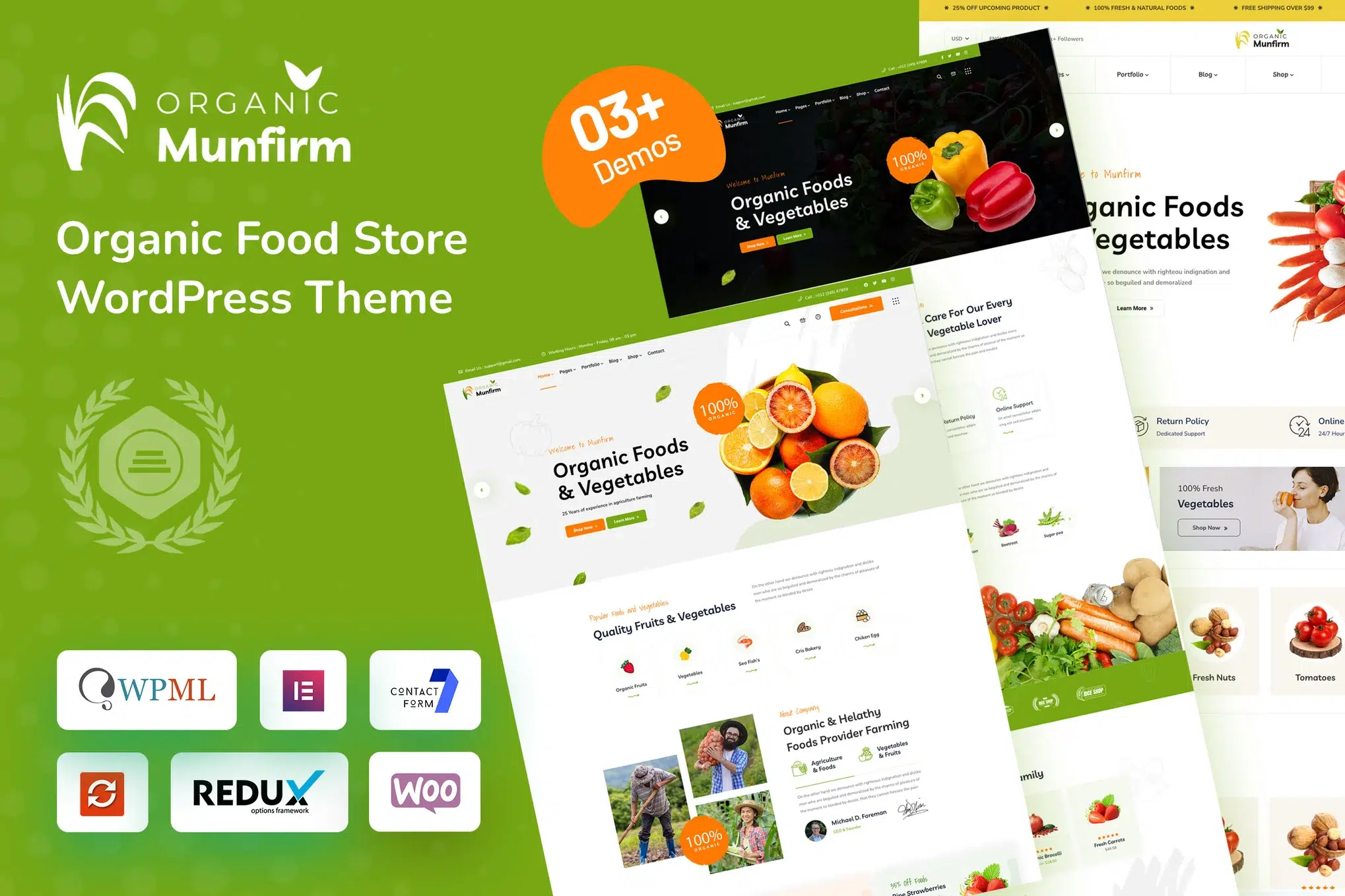 Munfirm - Organic Food Store WordPress Theme