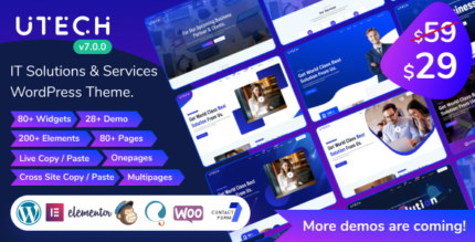 uTech – IT Solutions Services WordPress Theme